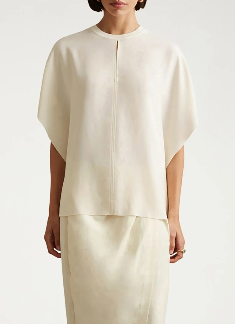 Top Reiss Tania con maniche a farfalla