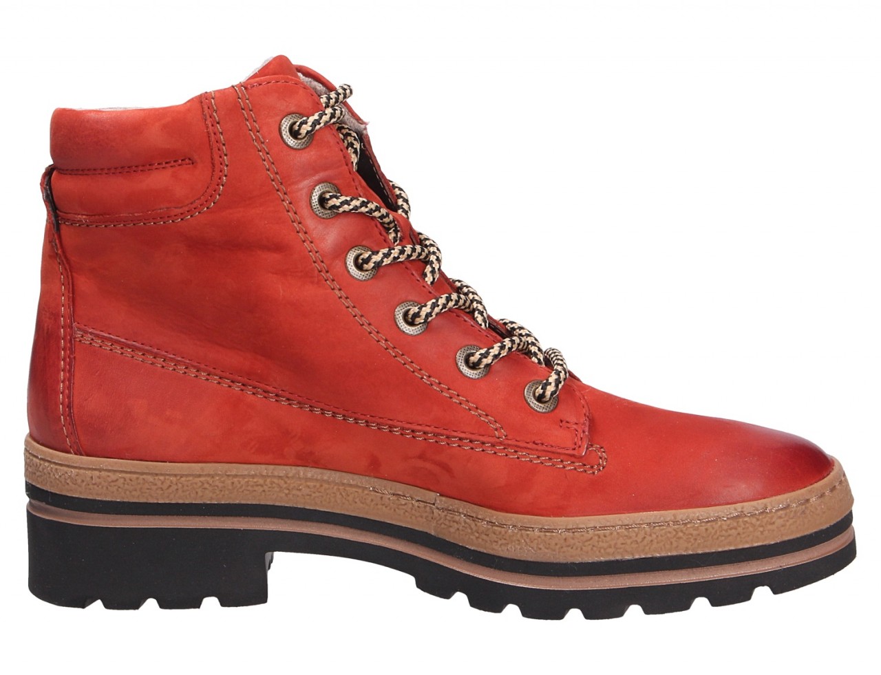 PAUL GREEN Schnür-Stiefeletten rot