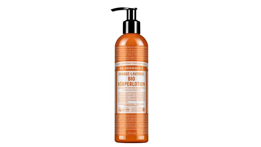 DR. BRONNER'S natürliche Fair Trade Body Lotion - Orange Lavendel 240 ml