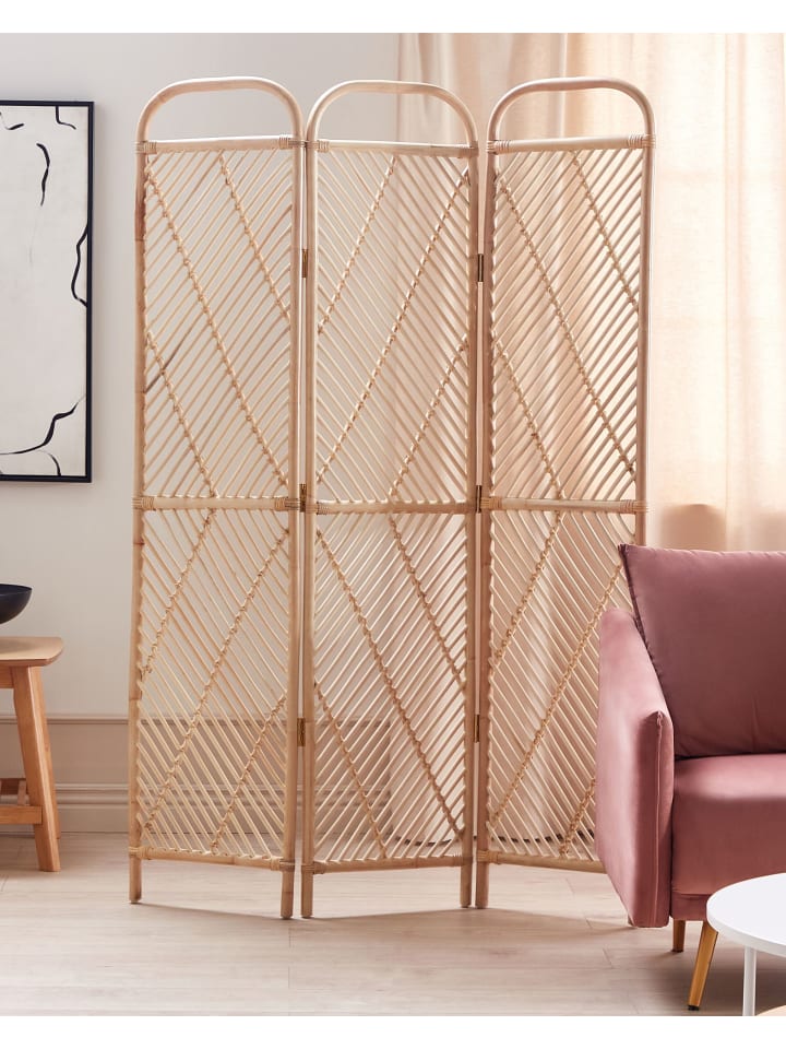 Beliani Paravent COSENZA in /Beige - (W) 106 x (H) 180 x (L) 3 cm günstig kaufen onesize