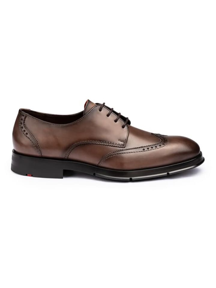 LLOYD Leder-Schnürschuhe in Braun günstig kaufen