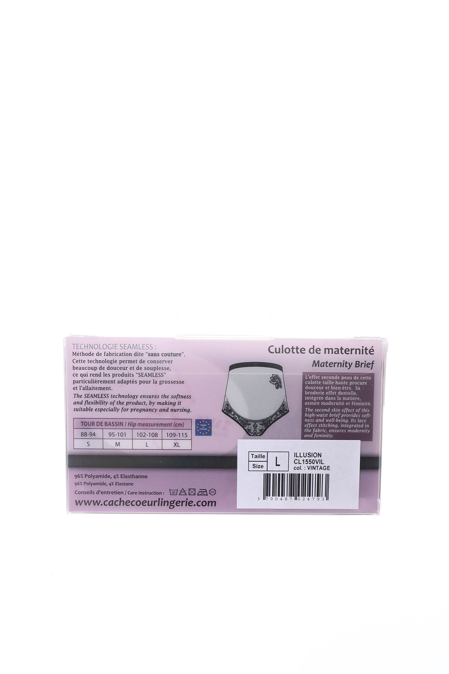 Cache Coeur Lingerie Maternite Femme couleur violet