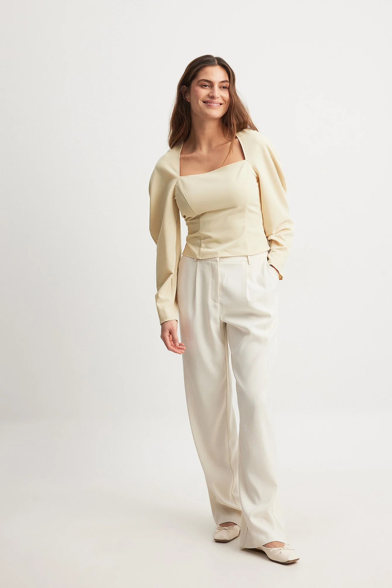 Bluse mit voluminösen Ärmeln