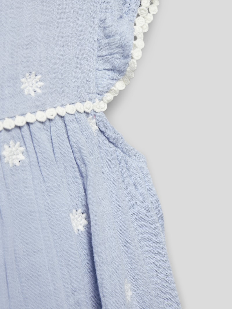 Kleid aus Baumwolle mit floralem Muster in bleu