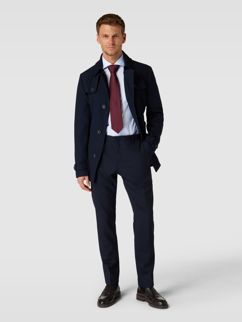 Slim Fit Business-Hemd Modell 'Hank' in bleu