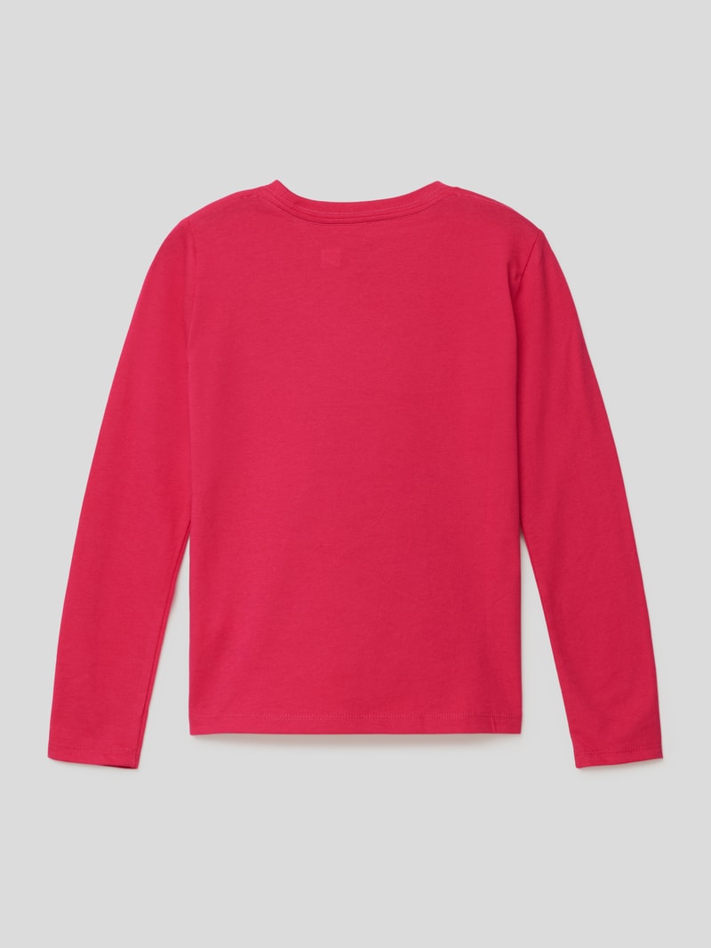 Longsleeve mit Label-Stitching in pink