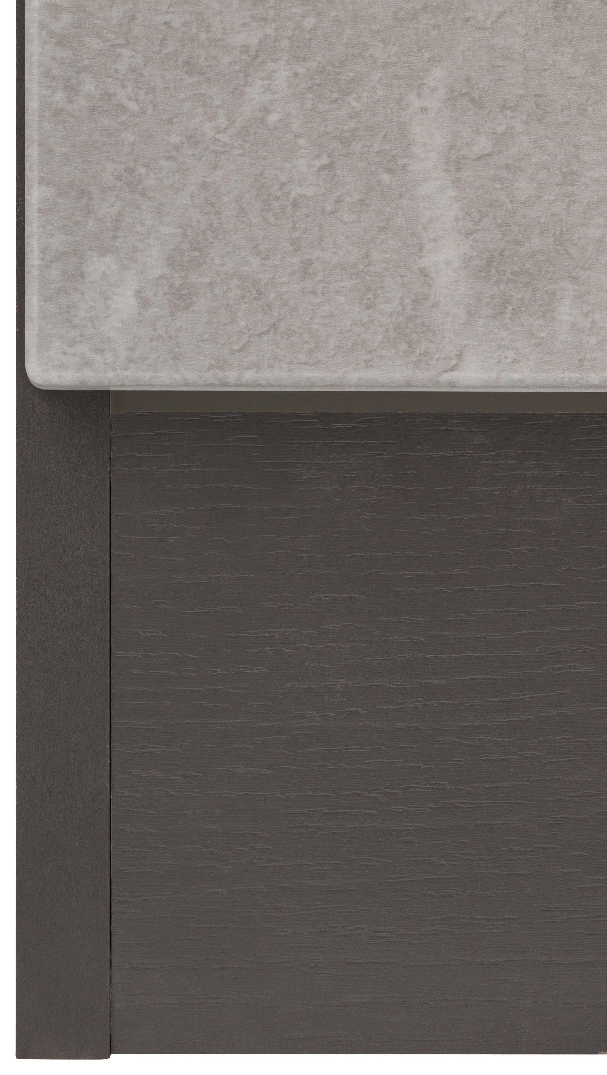 HELD MÖBEL Küchenzeile Tulsa, mit E-Geräten, Breite 380 cm, schwarze Metallgriffe, MDF Fronten