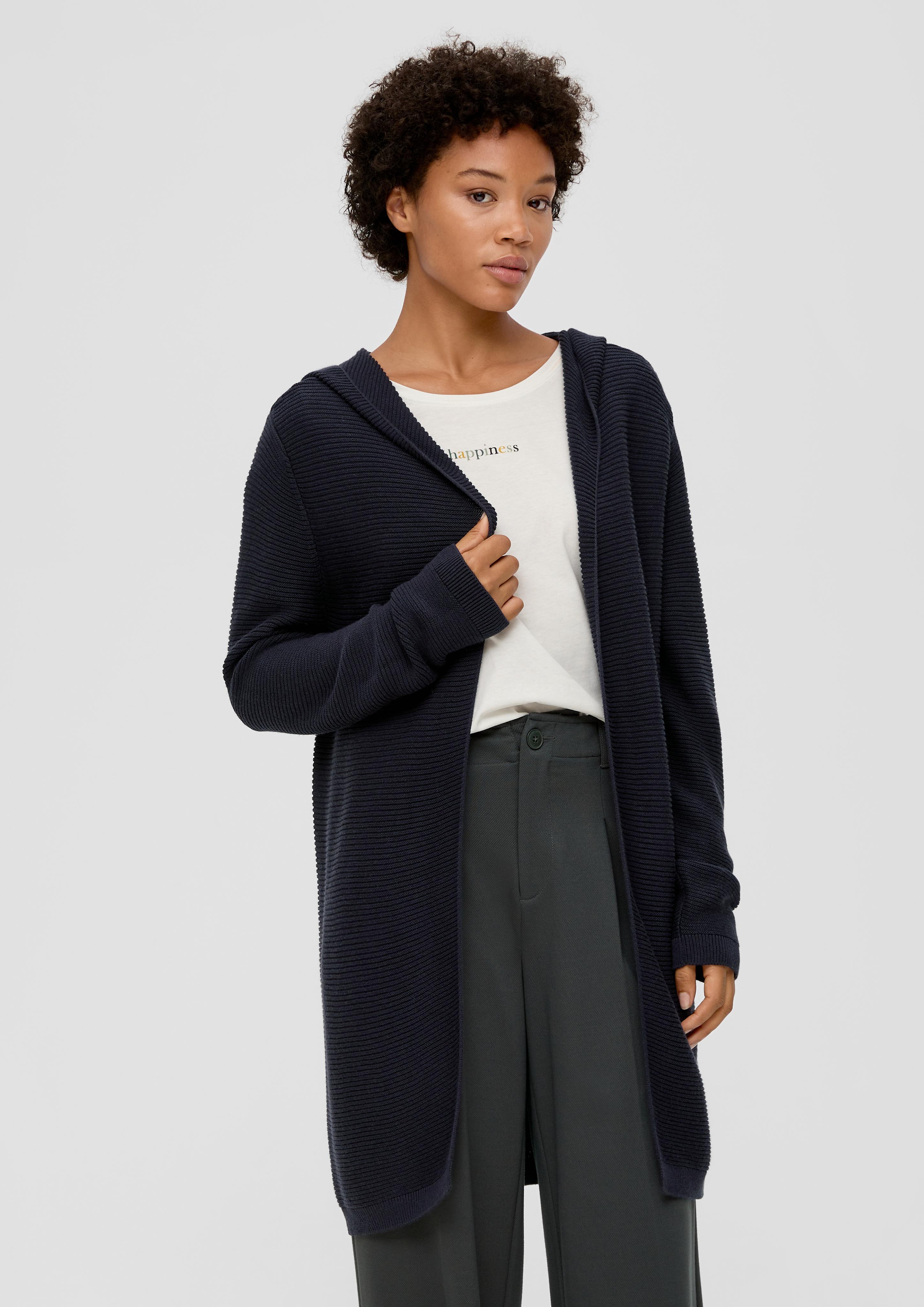 Long Cardigan in Rippstrick-Qualität  2134423-5959