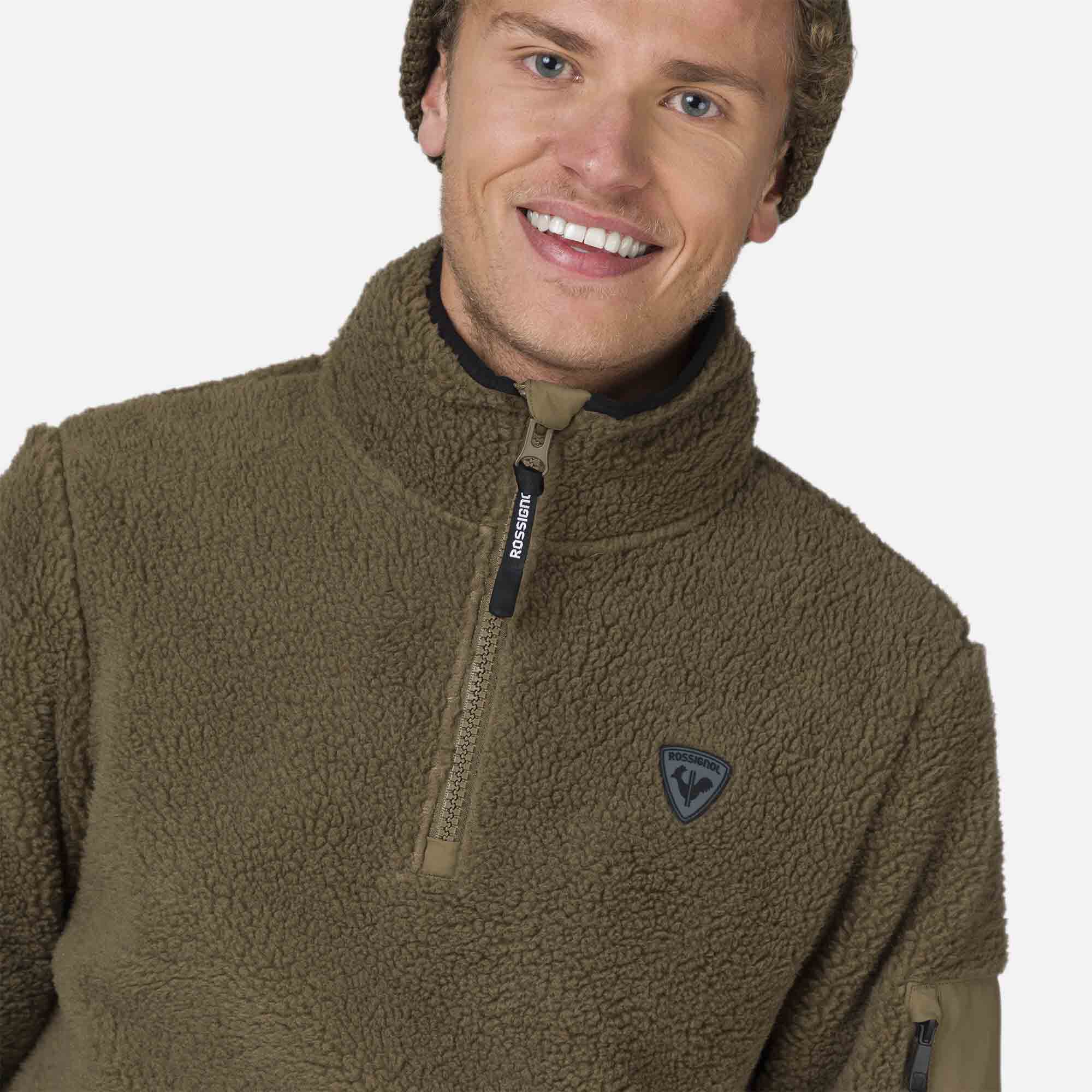 Sweat anorak en polaire homme