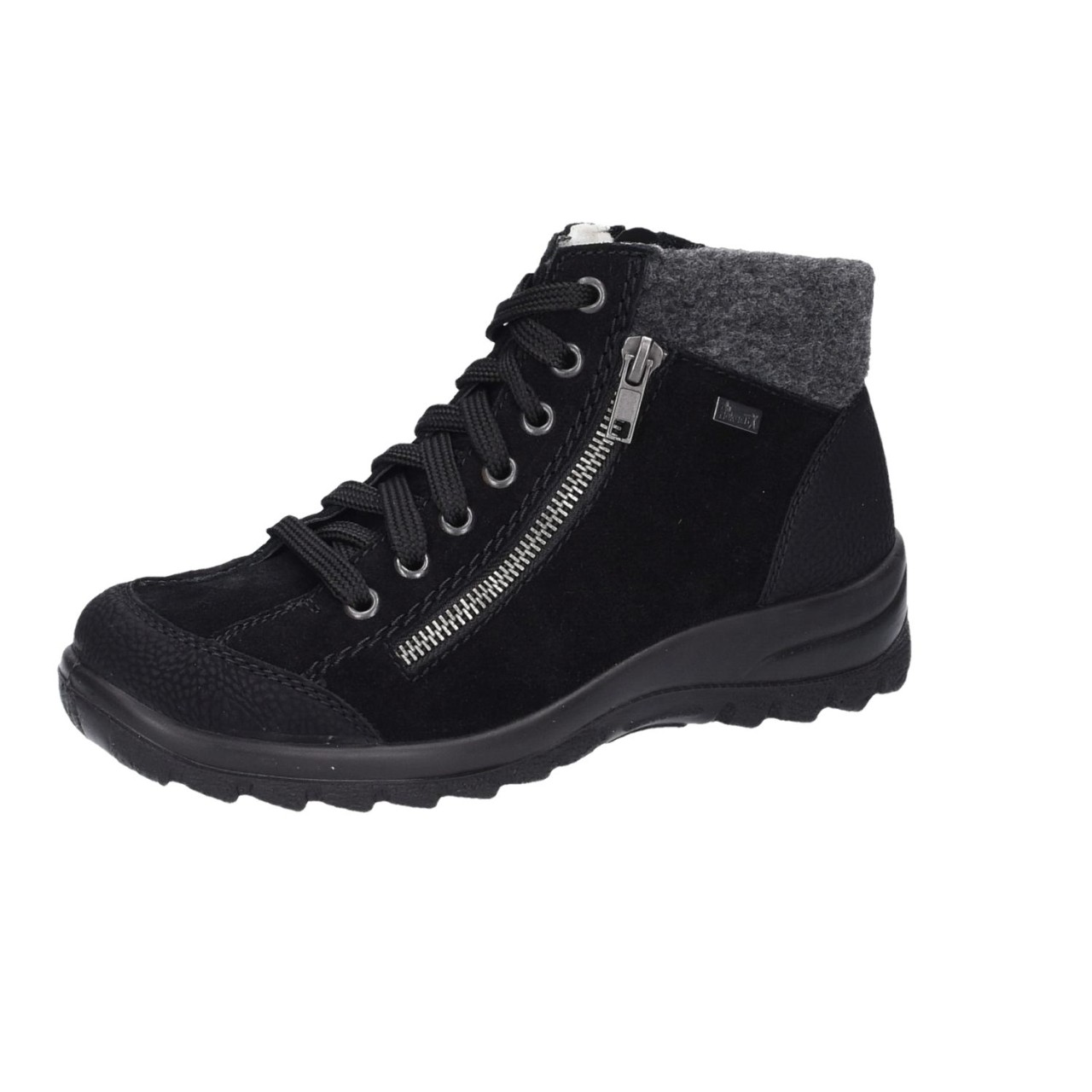 RIEKER Schnür-Stiefeletten schwarz