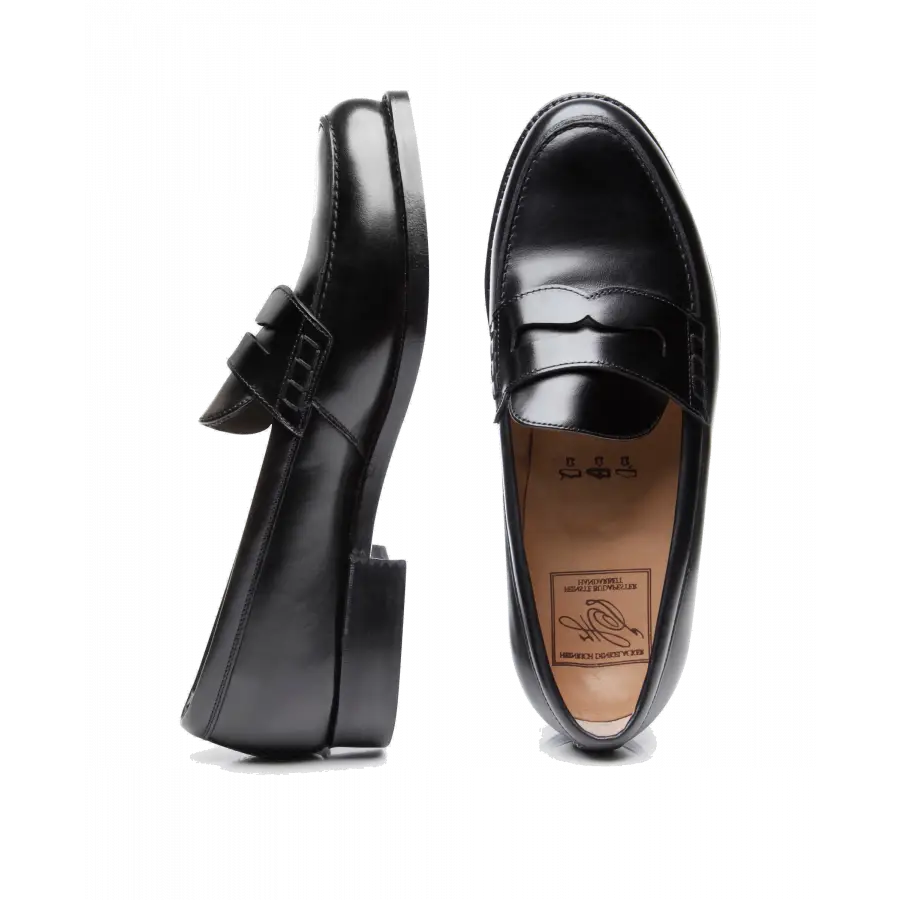 Heinrich Dinkelacker - Loafer JANOSCH K PLAIN AC Antikcalf - schwarz