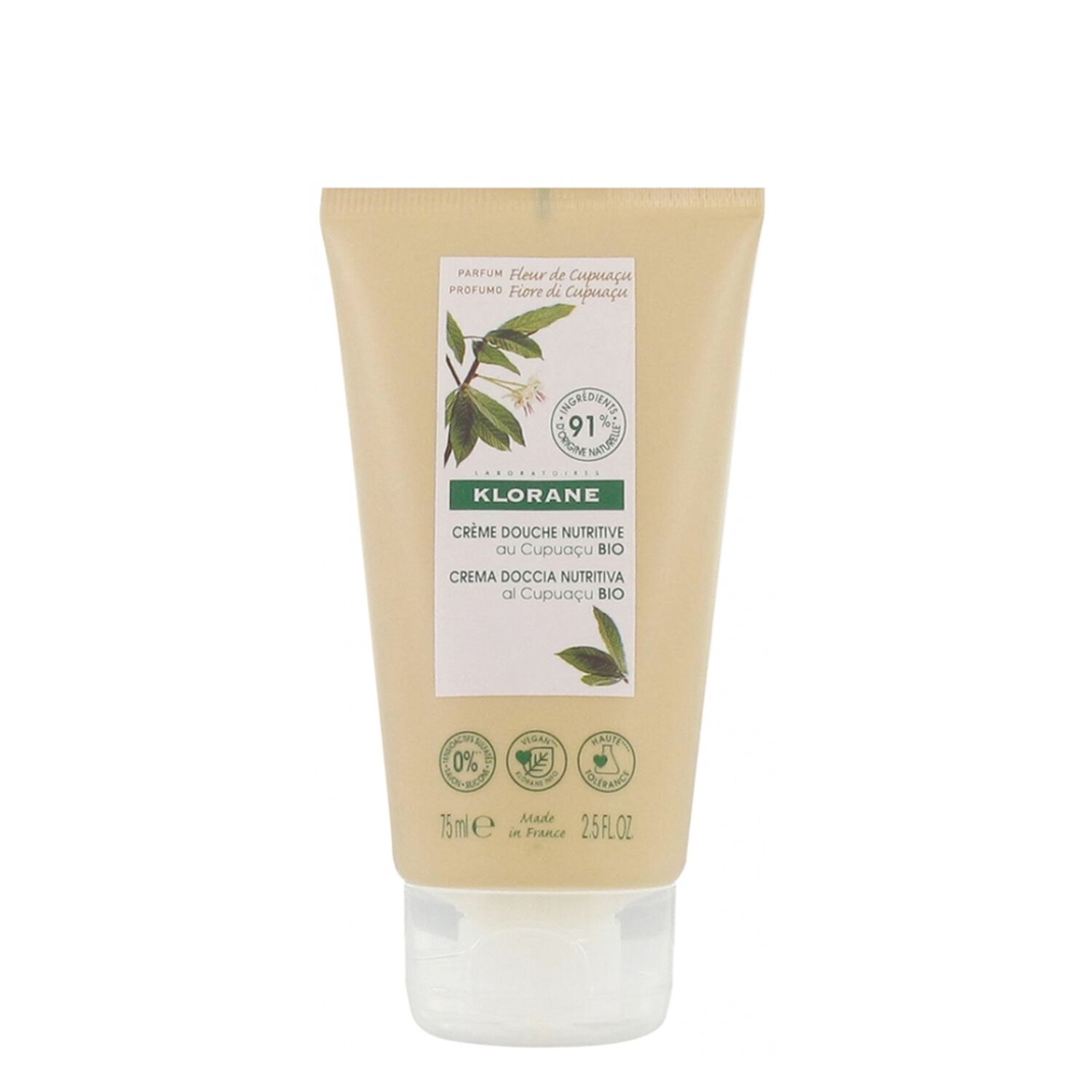 Klorane Crème de Douche Au Cupuaçu Bio - Peaux Sèches 75 ml
