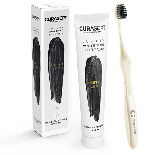 CURASEPT LUXURY WHITENING WHITE Zahnpasta Zahnbü.  75 ml  Zahnpaste