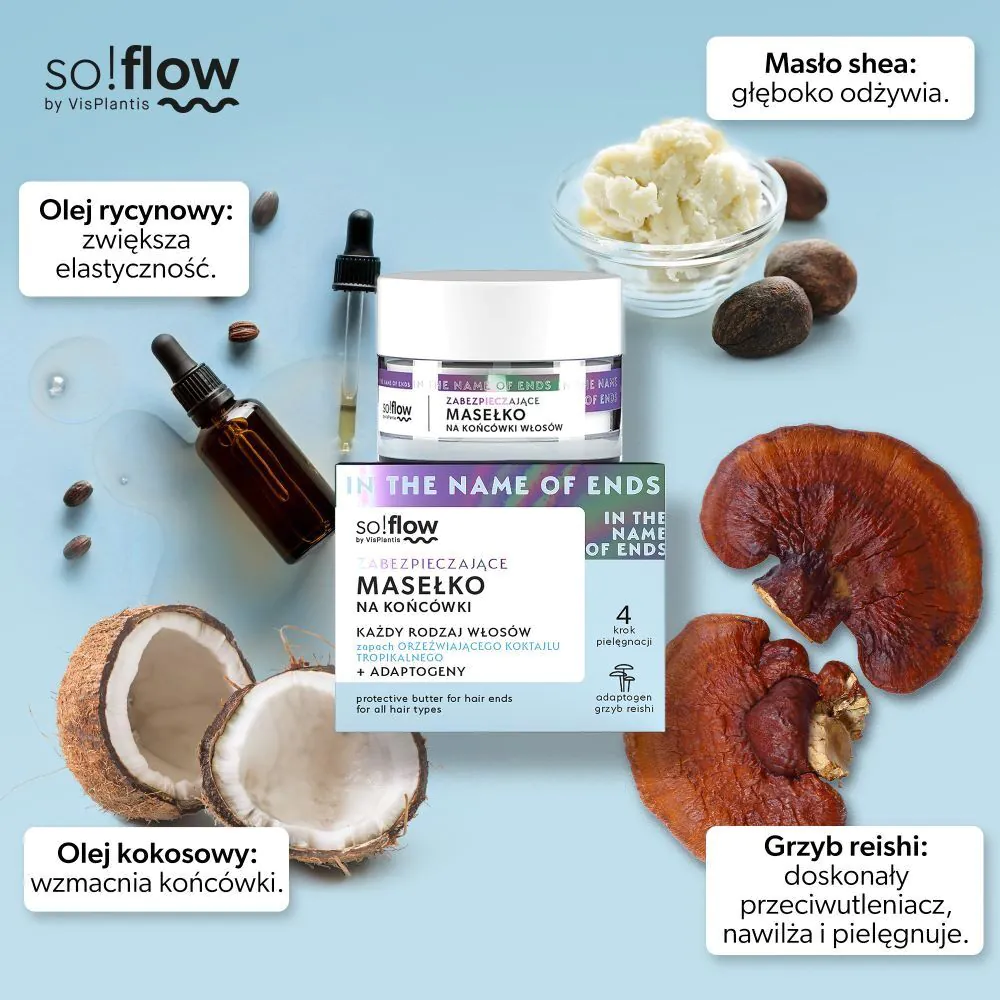 So!Flow plaukų galiukų apsaugos sviestas