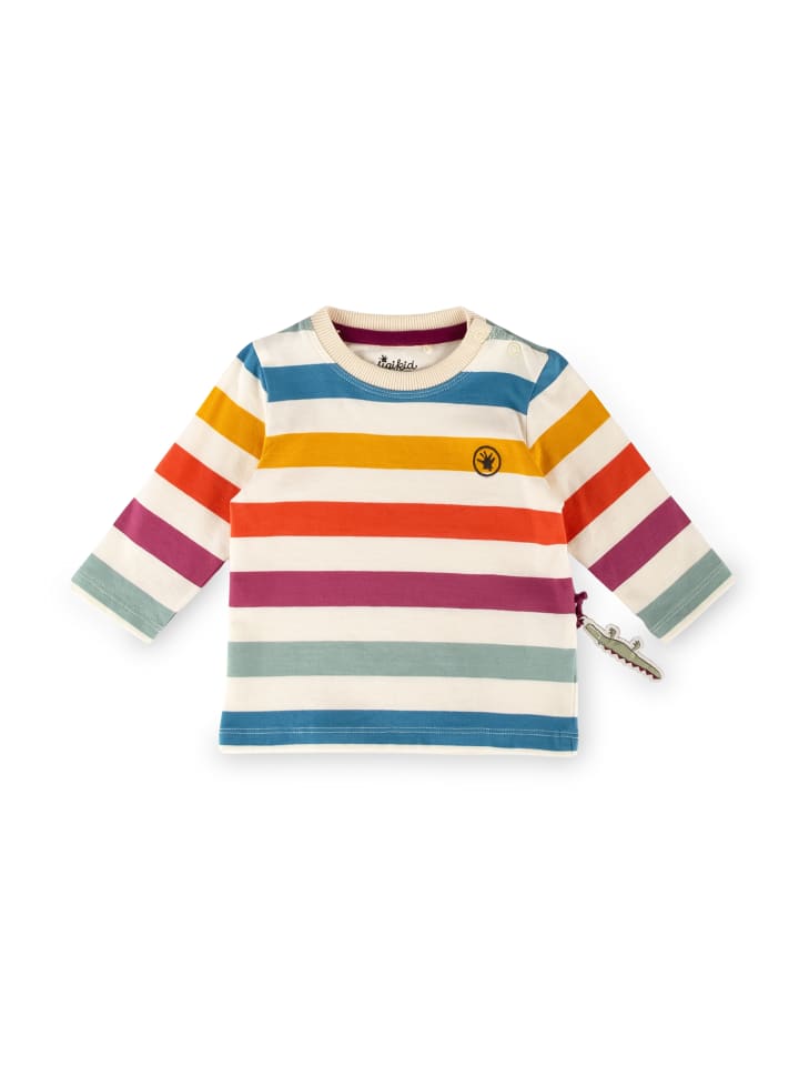 Sigikid Langarmshirt Happy Crocodile in ecru/bunt gestreift günstig kaufen
