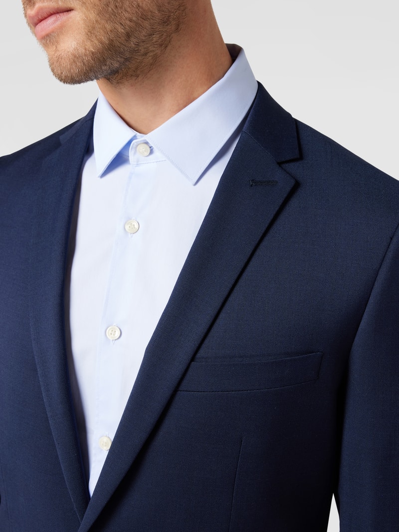 Slim FIt 2-Knopf-Sakko mit Stretch-Anteil Modell 'George' in marineblau