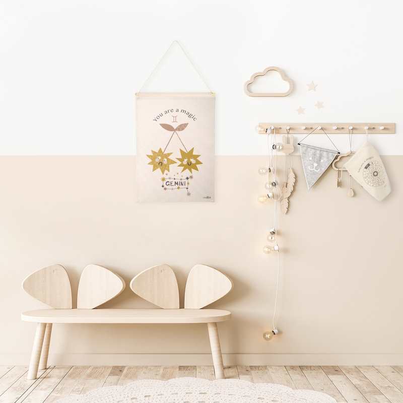 Déco murale zodiaque signe gémeaux LITTLE GEMINI