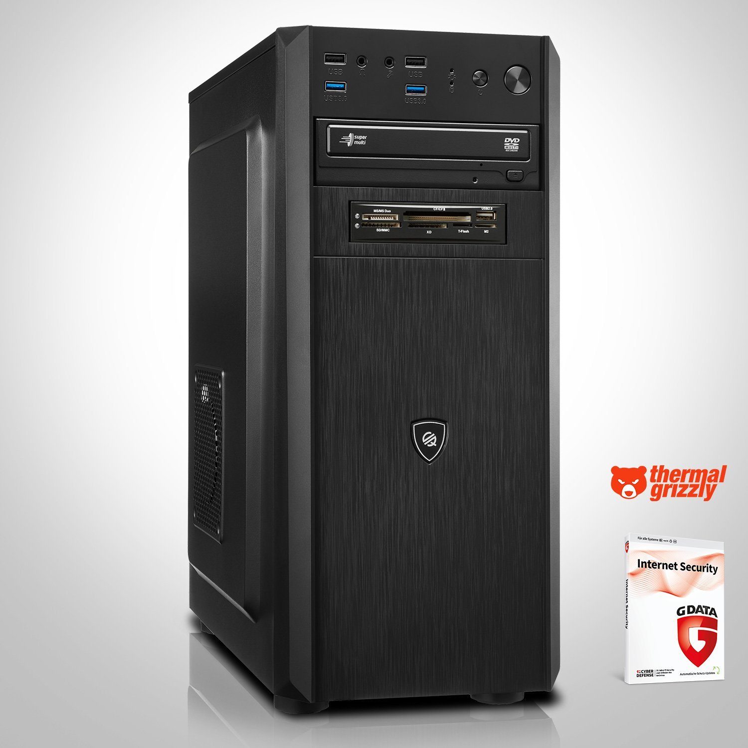 Memory PC Business-PC (AMD Ryzen 5 5600G, Radeon R7, 16 GB RAM, 2000 GB HDD, 240 GB SSD, Luftkühlung)