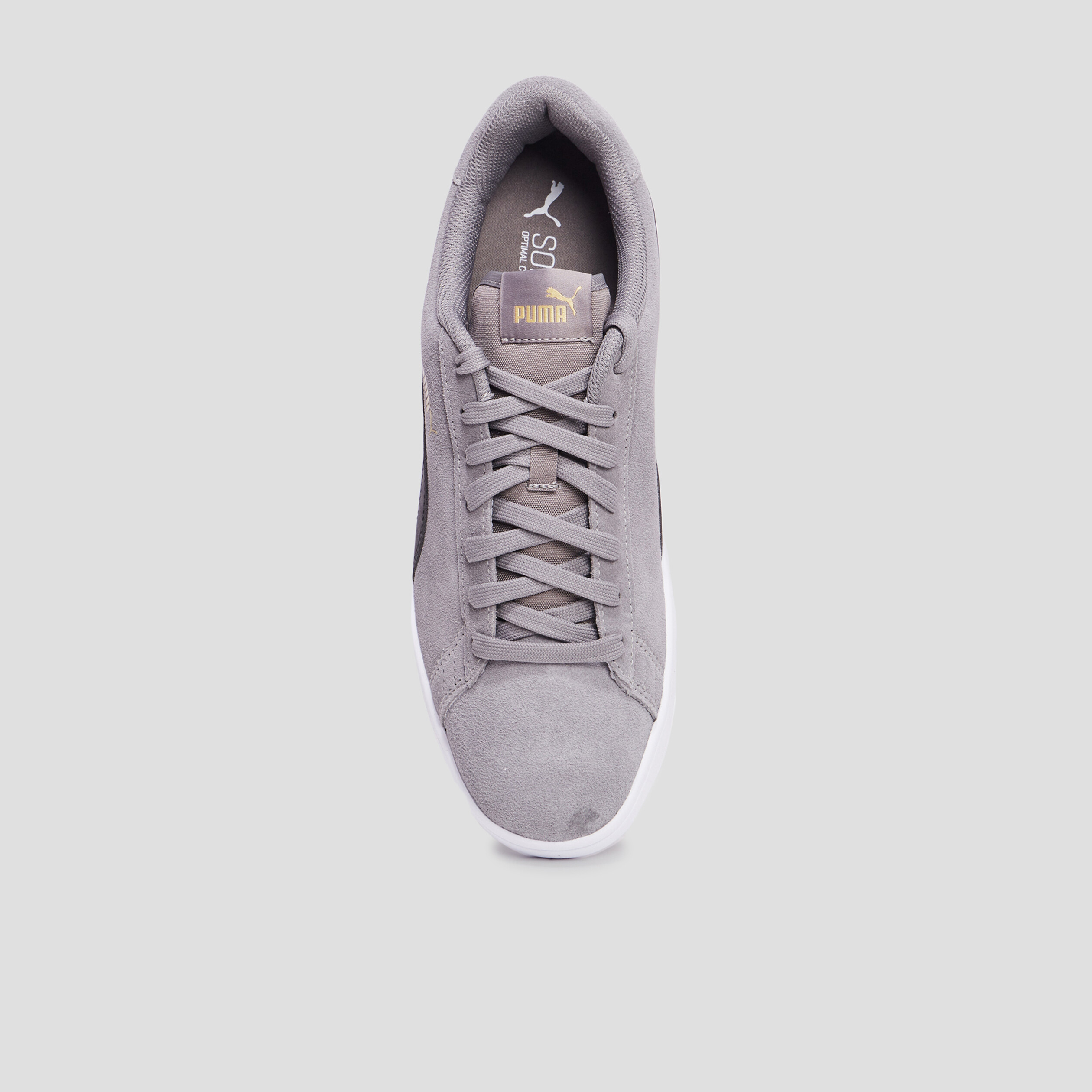 Tennis basses en cuir Puma Smash gris homme | La Halle