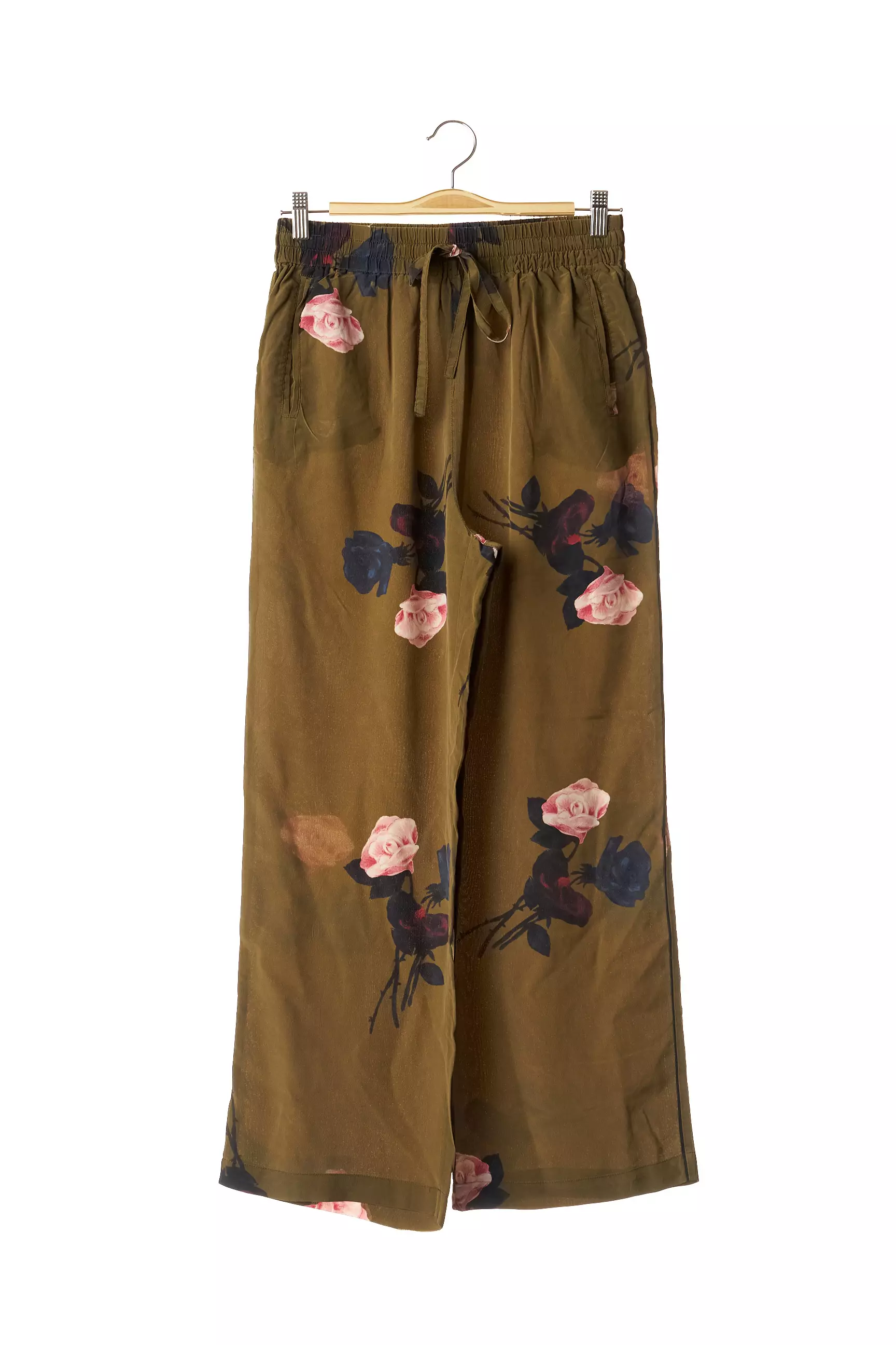 Ganni Pantalons Droits Femme couleur vert