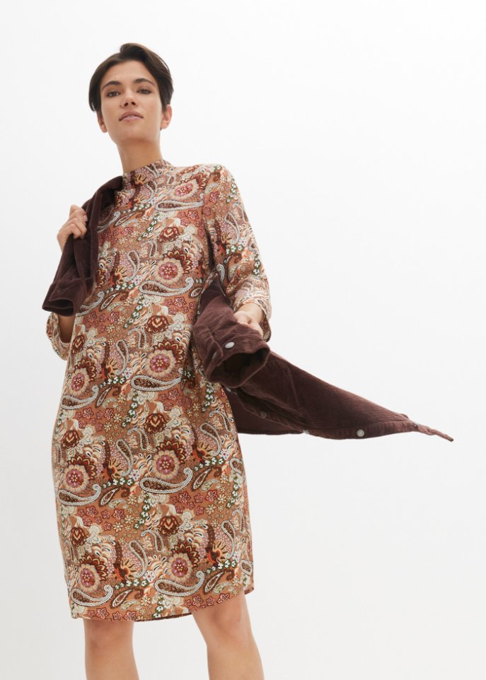 Midikleid mit Paisleymuster in A-Linie