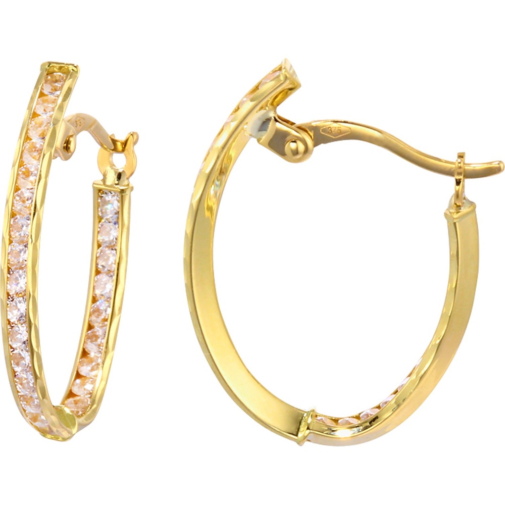 Valeria Créoles 375 Or jaune Boucles d'oreilles