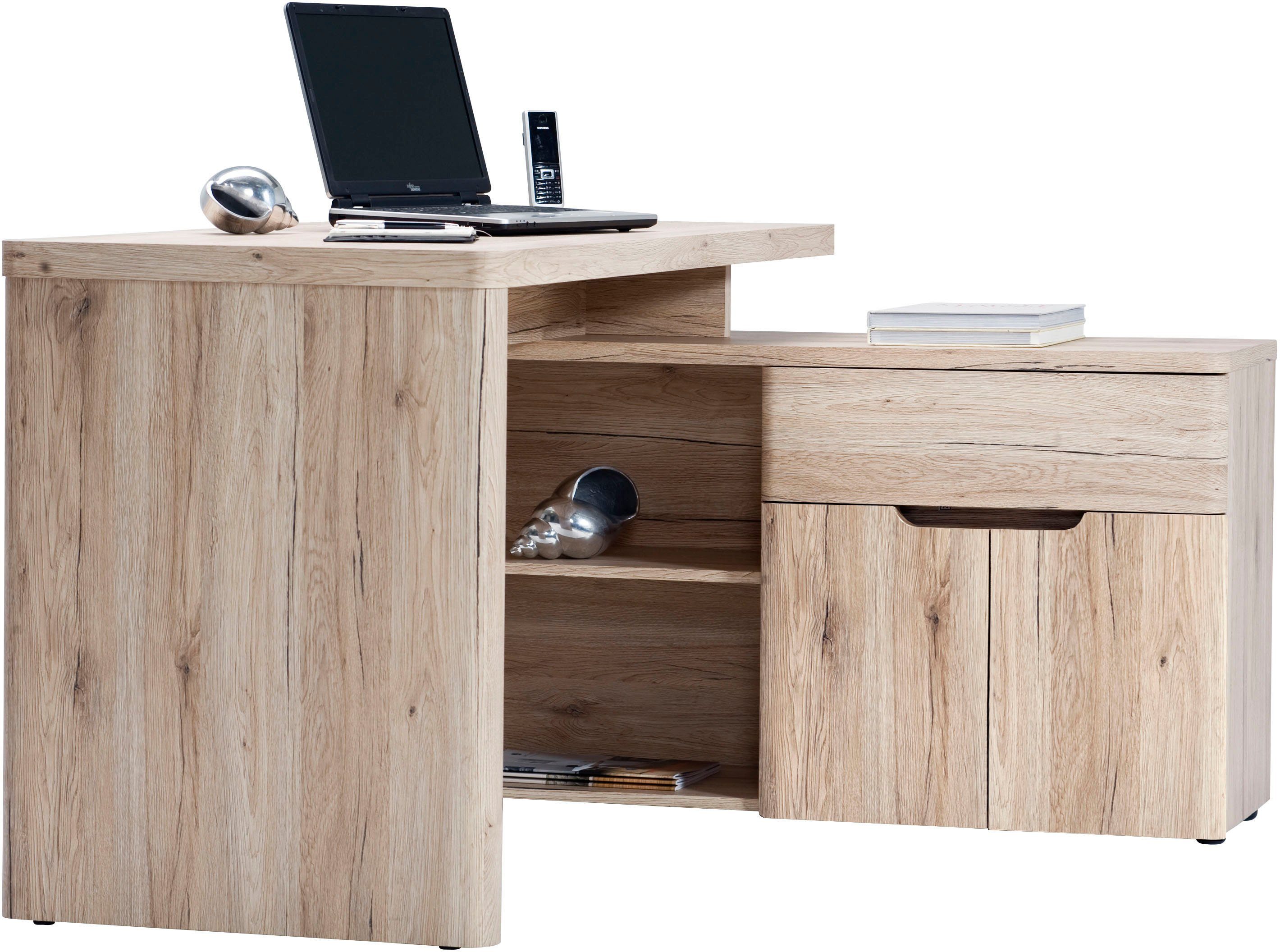 Jahnke Eckschreibtisch CU-LIBRE 150 E (1-St), wechselseitig montierbar