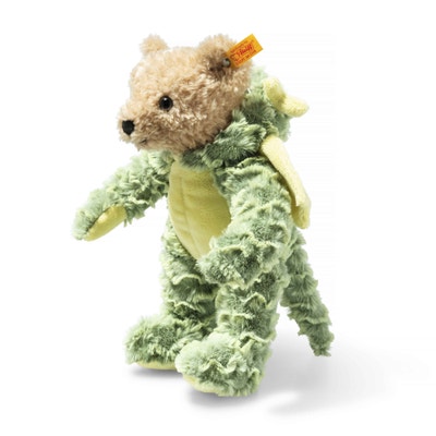 Hoodie-Teddybär Drache, 27 cm, hellgrün