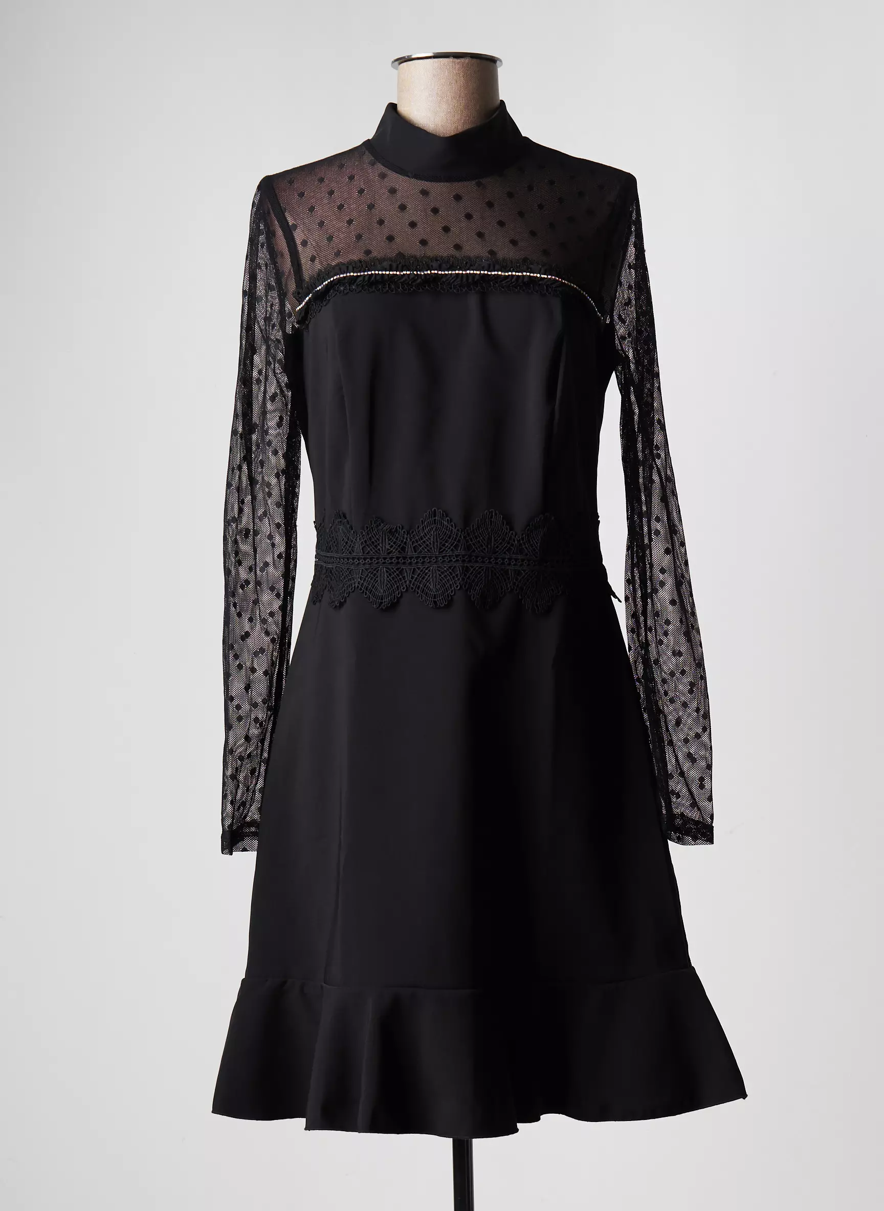 Rinascimento Robes Mi Longues Femme couleur noir