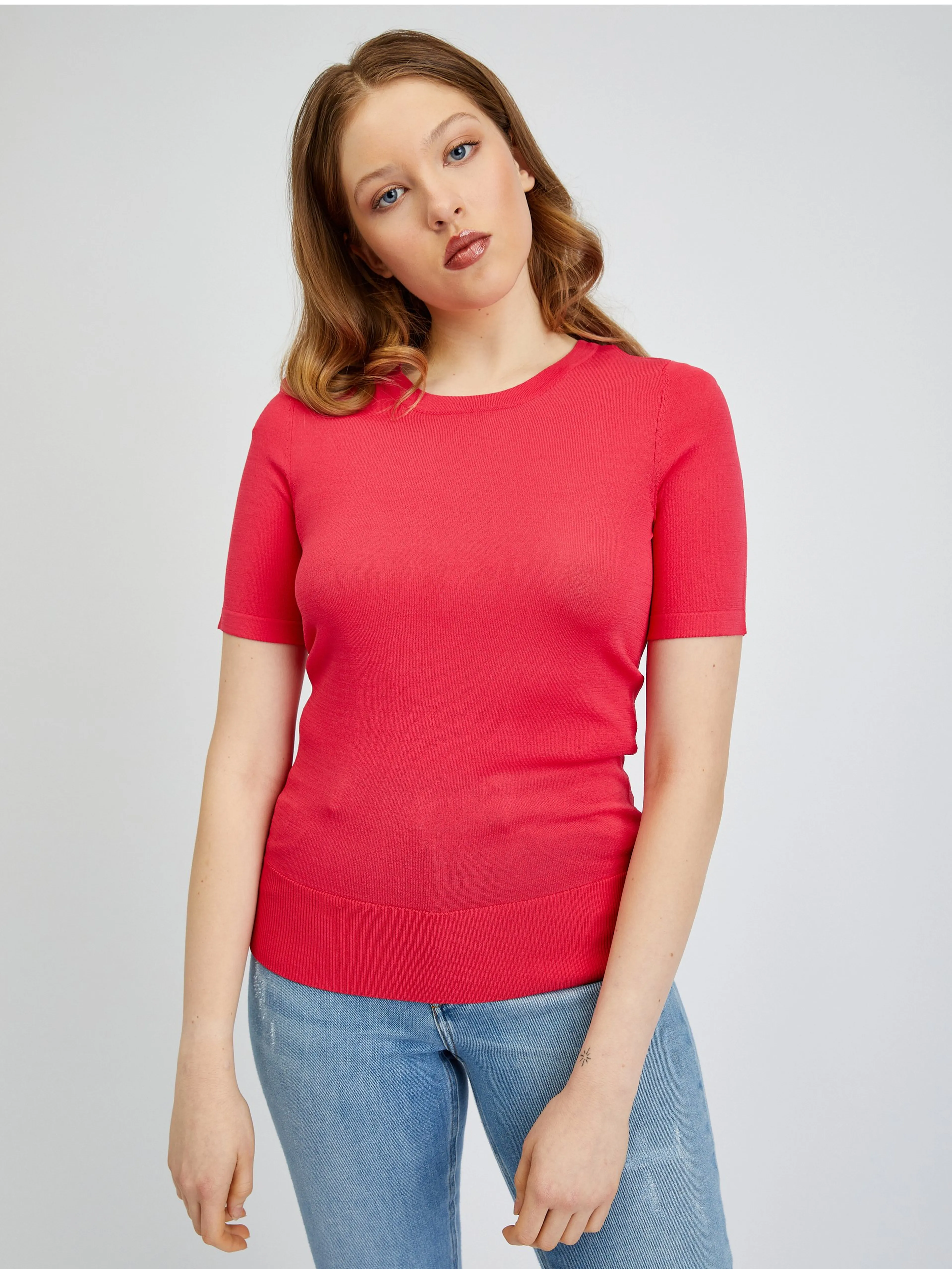 Dunkelrosa Damen-Pullover-Shirt ORSAY