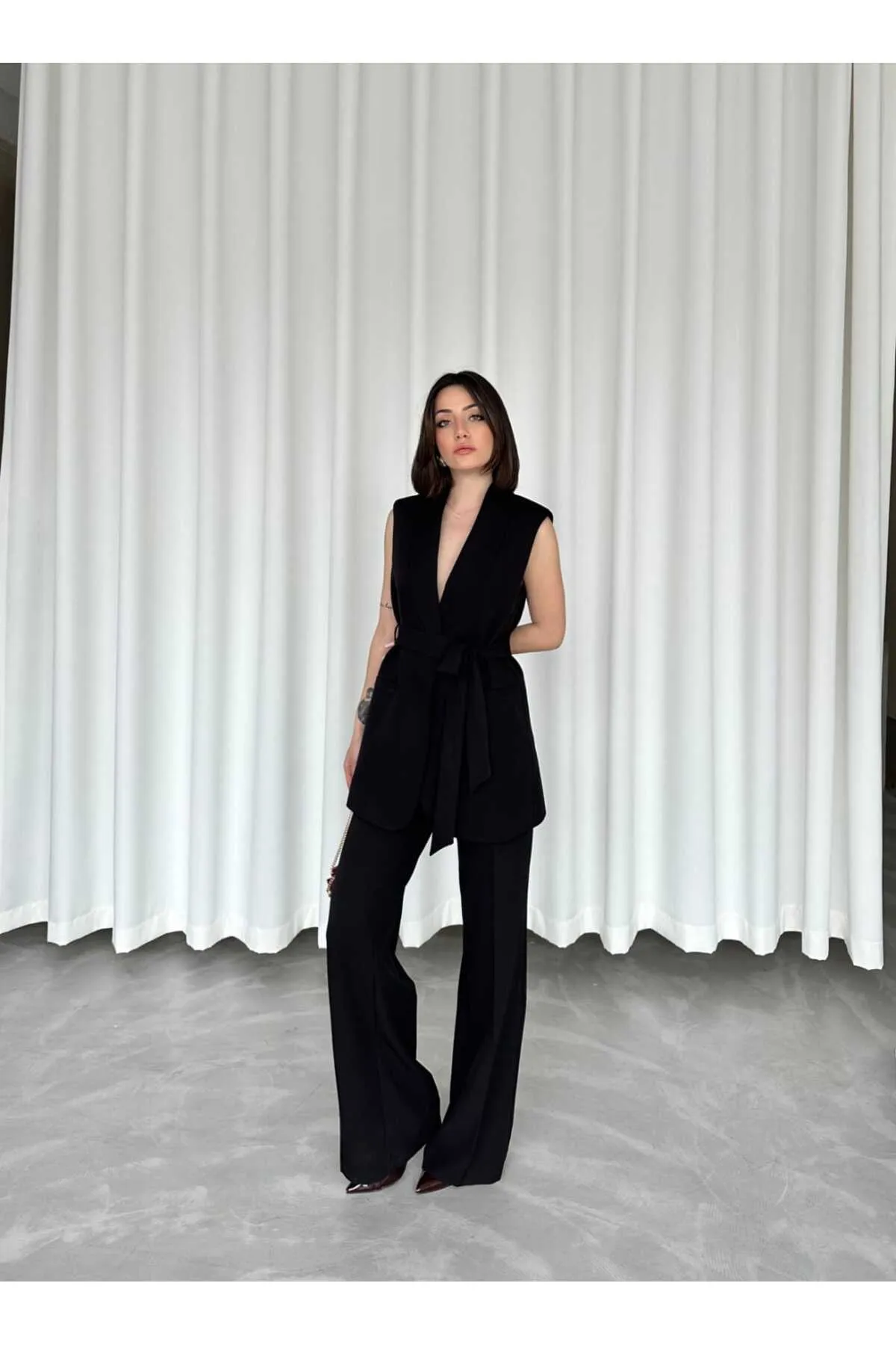 ZF BUTİK  Set aus Weste und Hose mit Gürtel