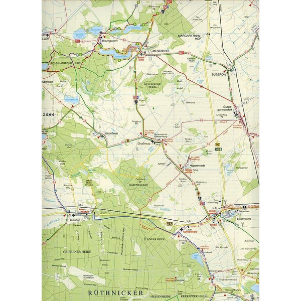 Löwenberger Land, Gransee, Zehdenick und Umgebung. Radwander- und Wanderkarte 1 : 50 000 - Wanderkarte