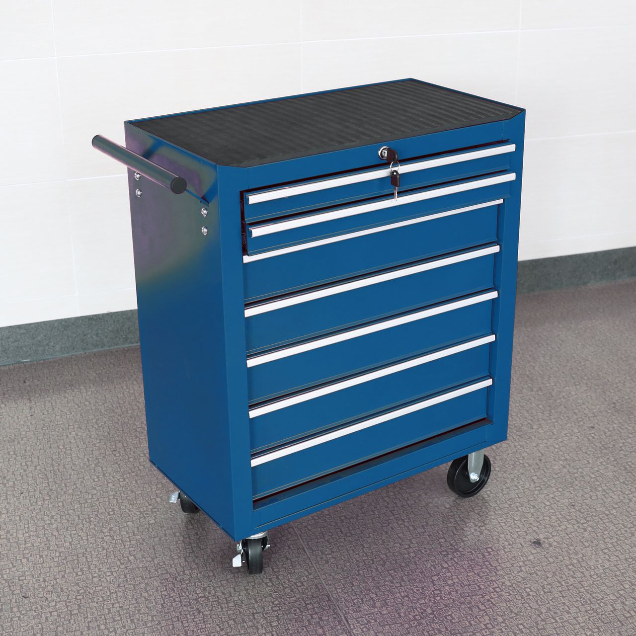 Tech Craft Tech Craft Werkstattwagen, blau, 7 Schubladen, ca. 62 x 33 x 78 cm