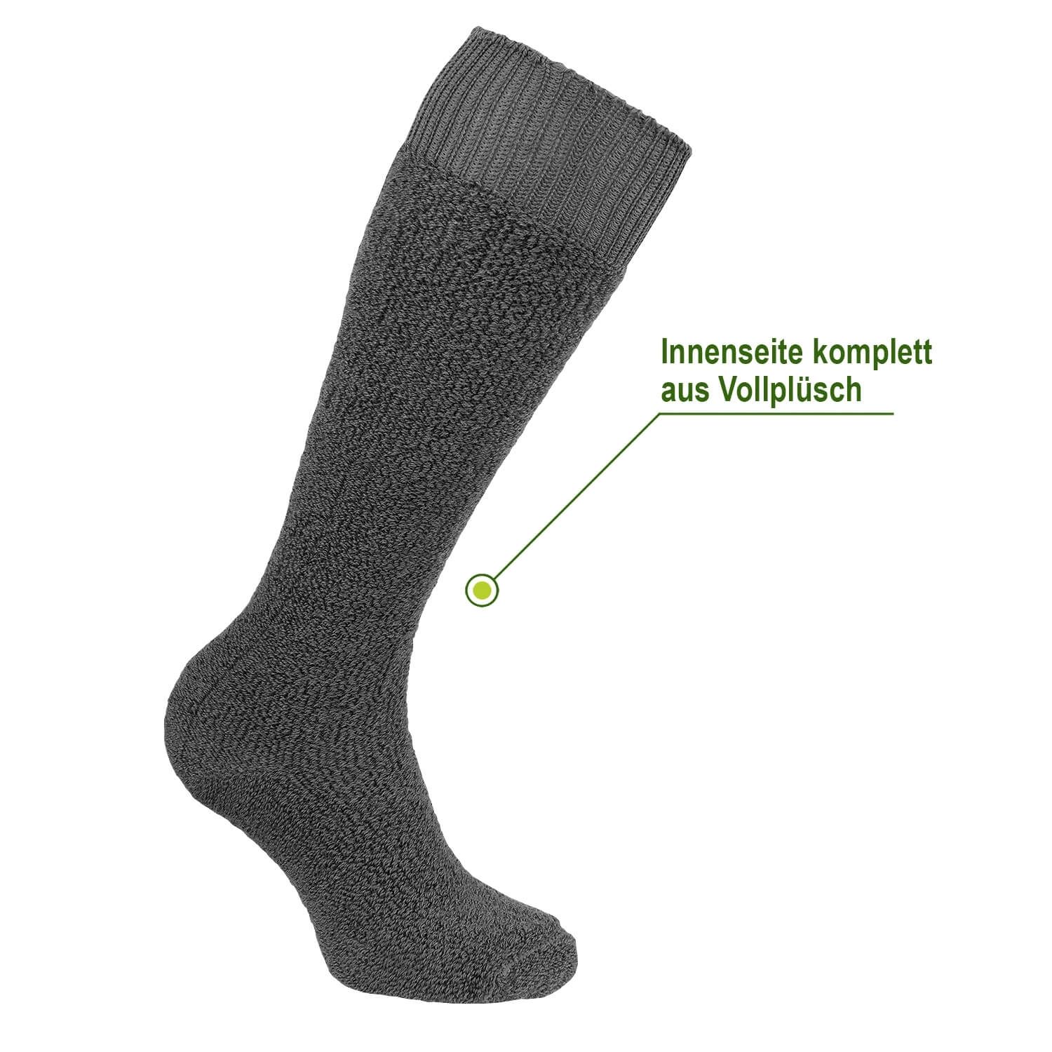 Vollplüsch Thermo Kniestrümpfe Immerwarm