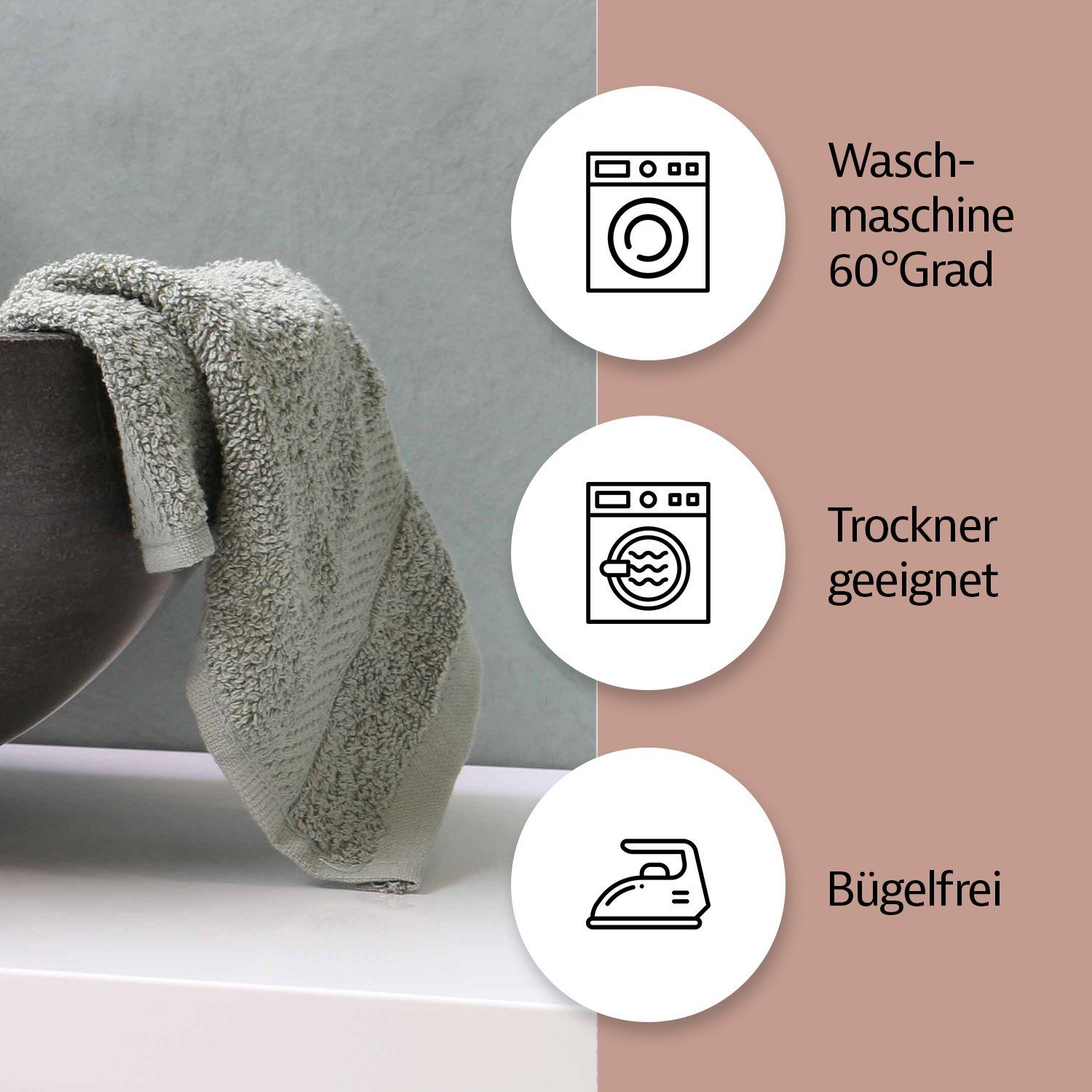 Zestri Handtücher Bambus Frottier Handtücher Set - Gästetücher Handtücher Duschtücher, Saunahandtuch, Badetücher - Frottee Bambusfaser 30x50 50x100 70x100 100x150 cm