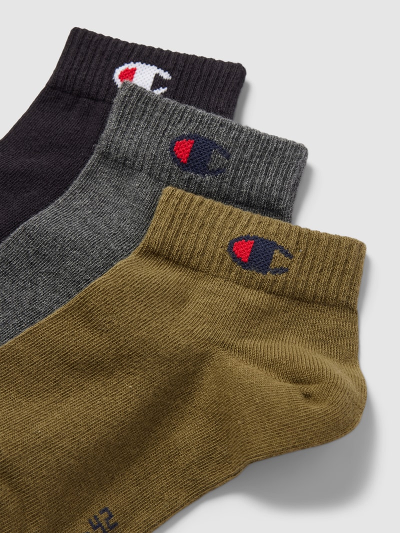 Socken mit Label-Print im 3er-Pack in olivgrün