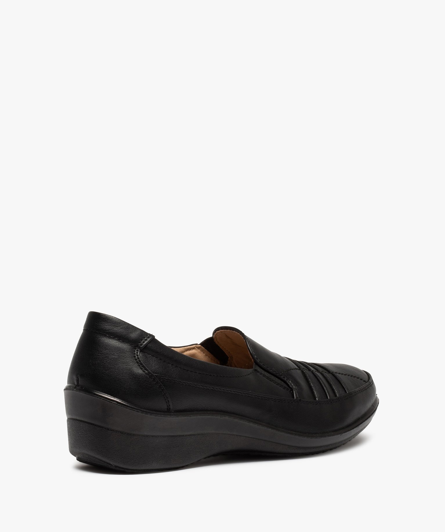 Mocassins confort femme unis avec détails brillants noir | GEMO