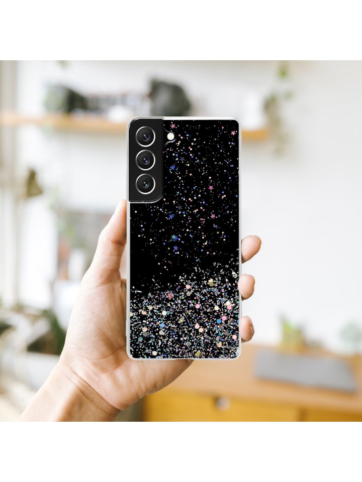cadorabo Hülle für Samsung Galaxy S22 Glitter in Schwarz mit Glitter günstig kaufen onesize