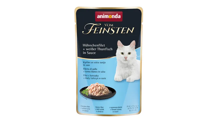 ANIMONDA Katzennassfutter vom Feinsten Hühnchenfilet + weißer Thunfisch in Sauce 50 g