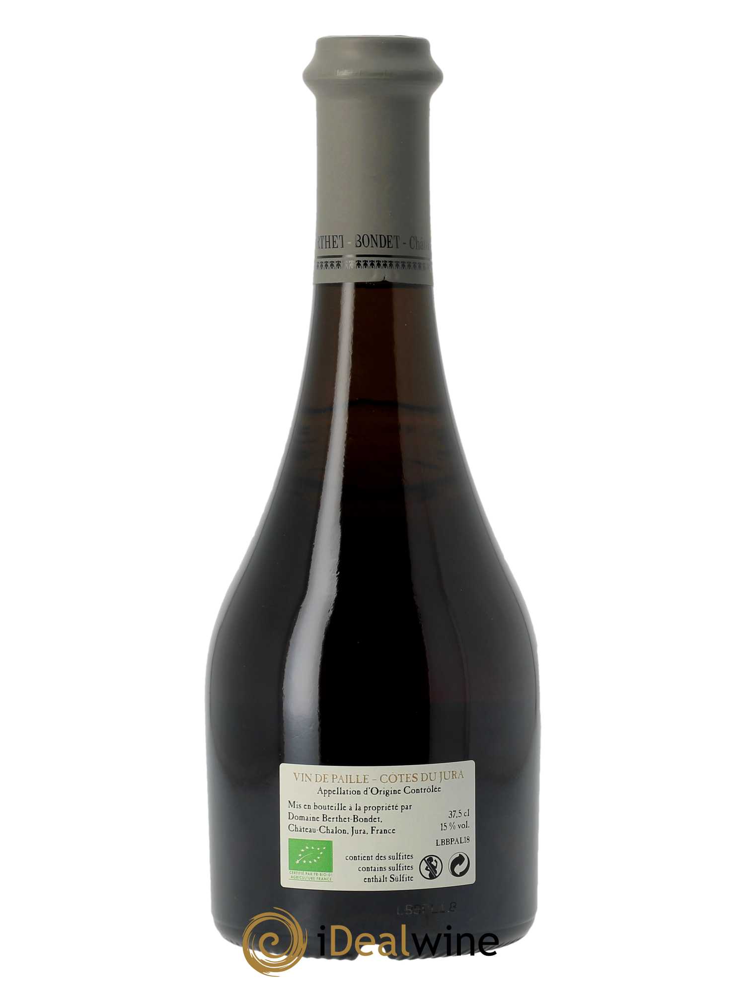 Côtes du Jura Vin de Paille Berthet-Bondet  2018 - Lot de 1 Demi-bouteille