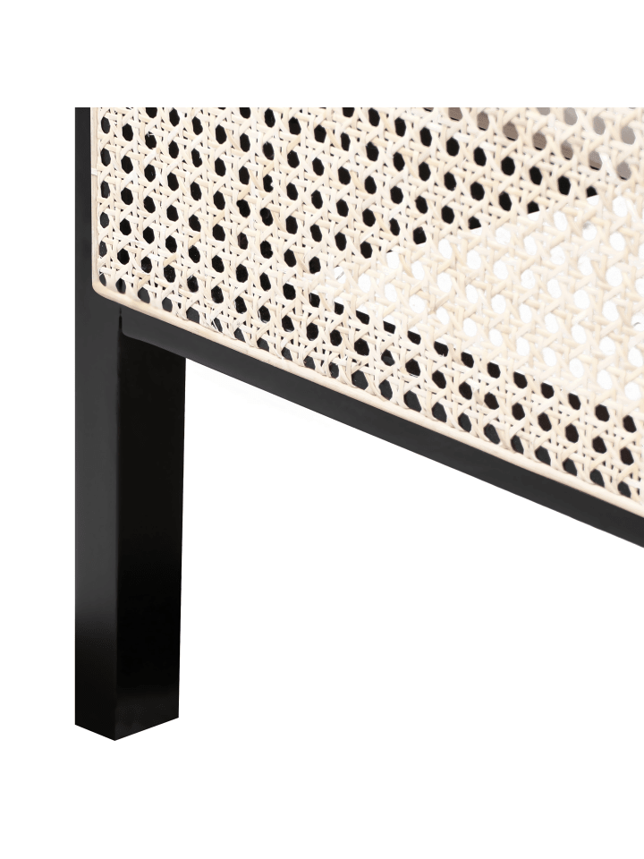 Beliani Doppelbett GONFARON in Schwarz/Braun - (W) 186 x (H) 108 x (L) 209 cm günstig kaufen onesize
