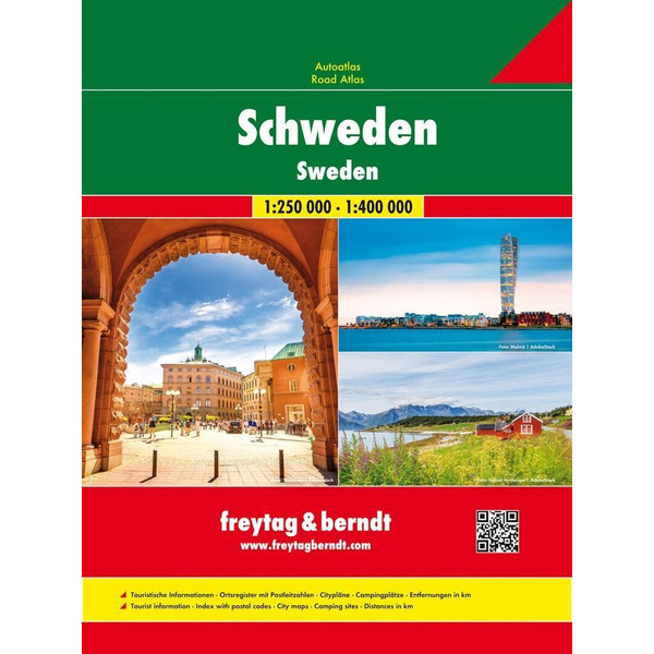 Schweden, Autoatlas 1:250.000 - 1:400.000 - Straßenkarte
