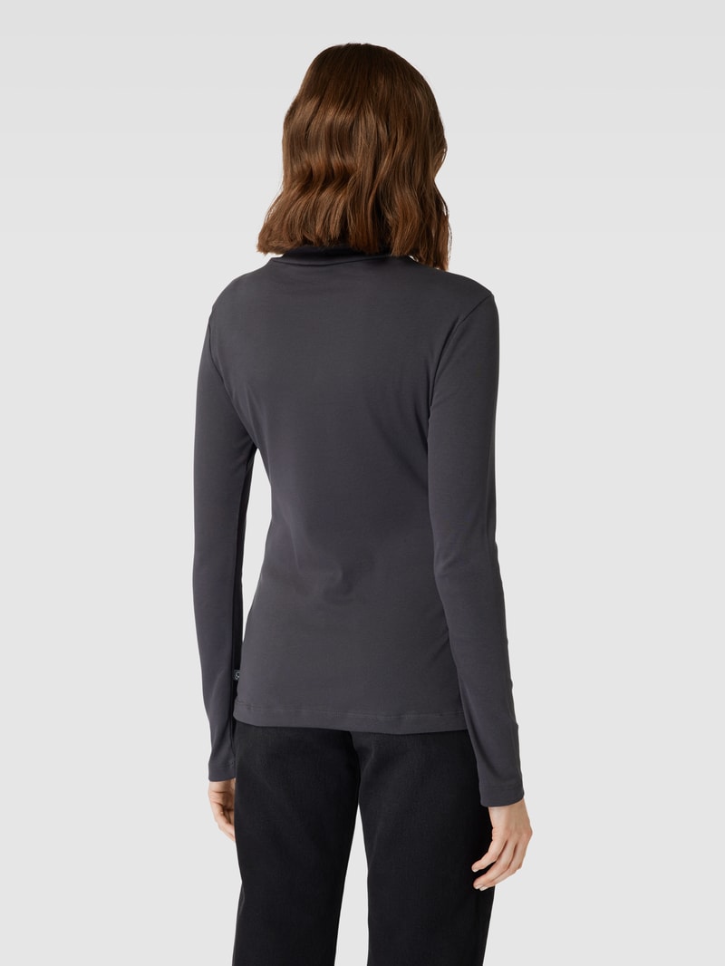 Longsleeve mit Rollkragen Modell 'Rolli' in anthrazit