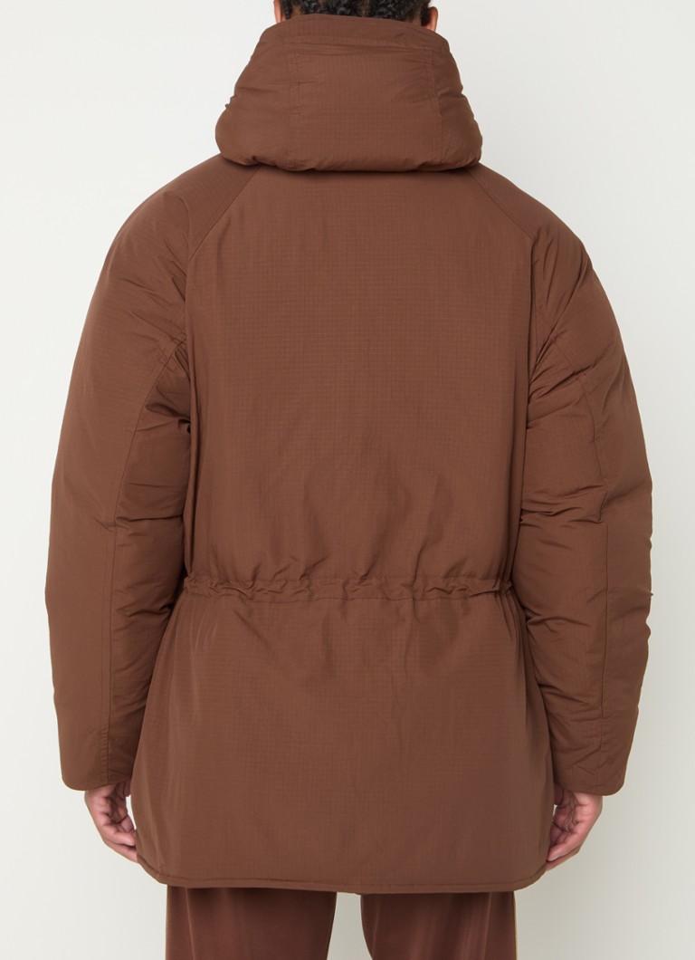 Drôle de Monsieur Prošívaná parka s kapucí a klopovými kapsami