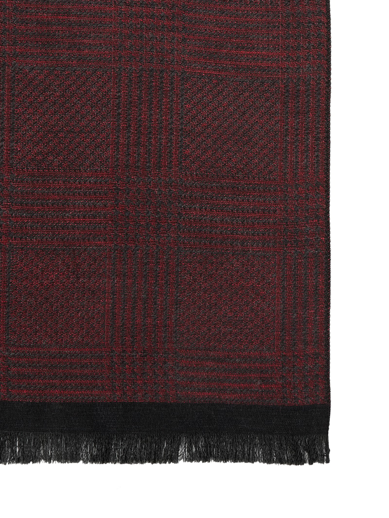 Schal mit Kontrastrückseite in rot