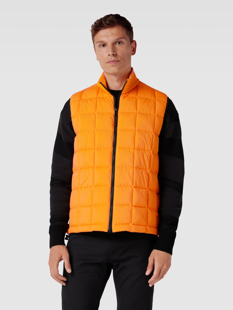 Steppweste mit Stehkragen Modell 'VENTO' in orange