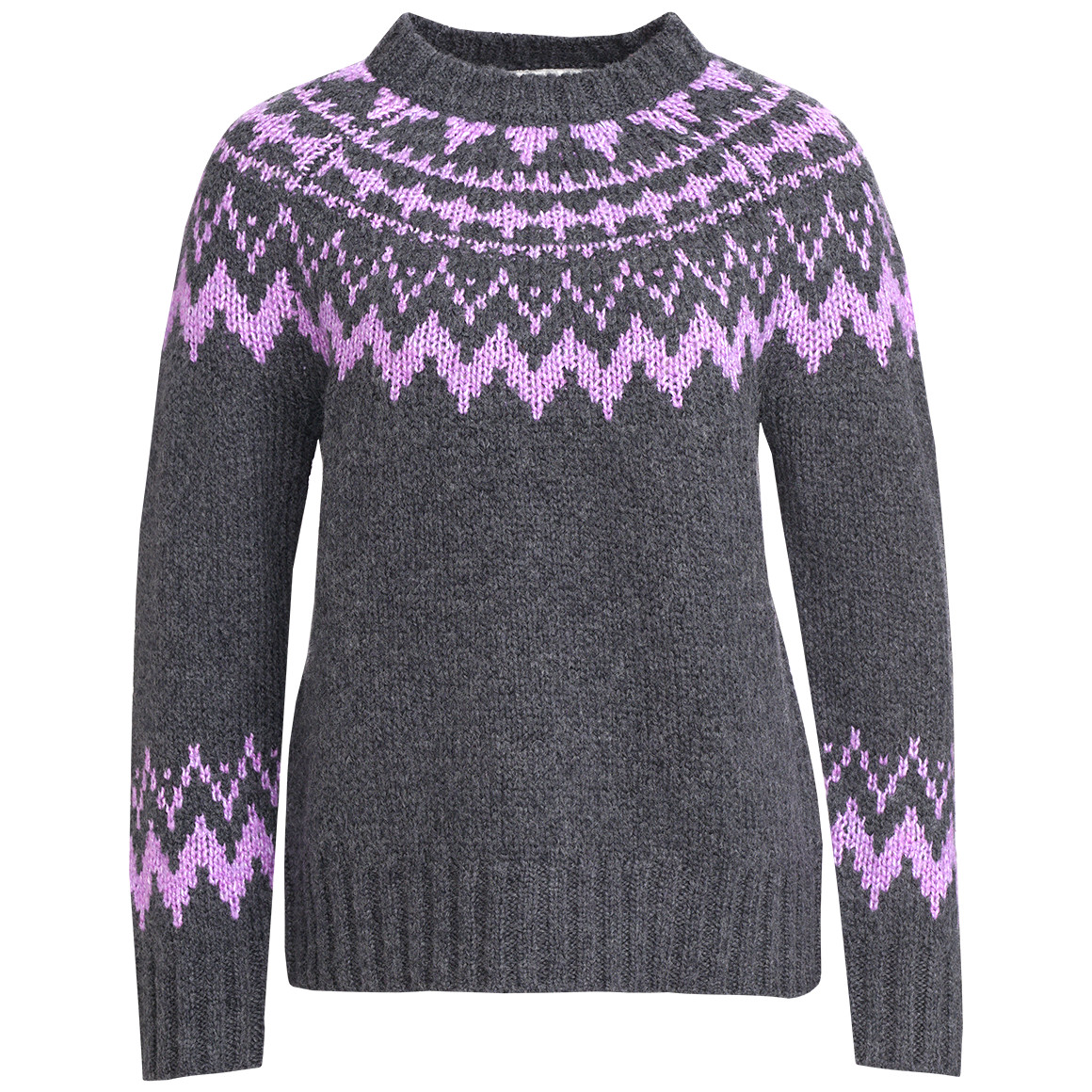 Damen Strickpullover mit Norwegermuster