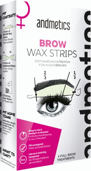 Andmetics Brow Wax Strips Enthaarungsstreifen