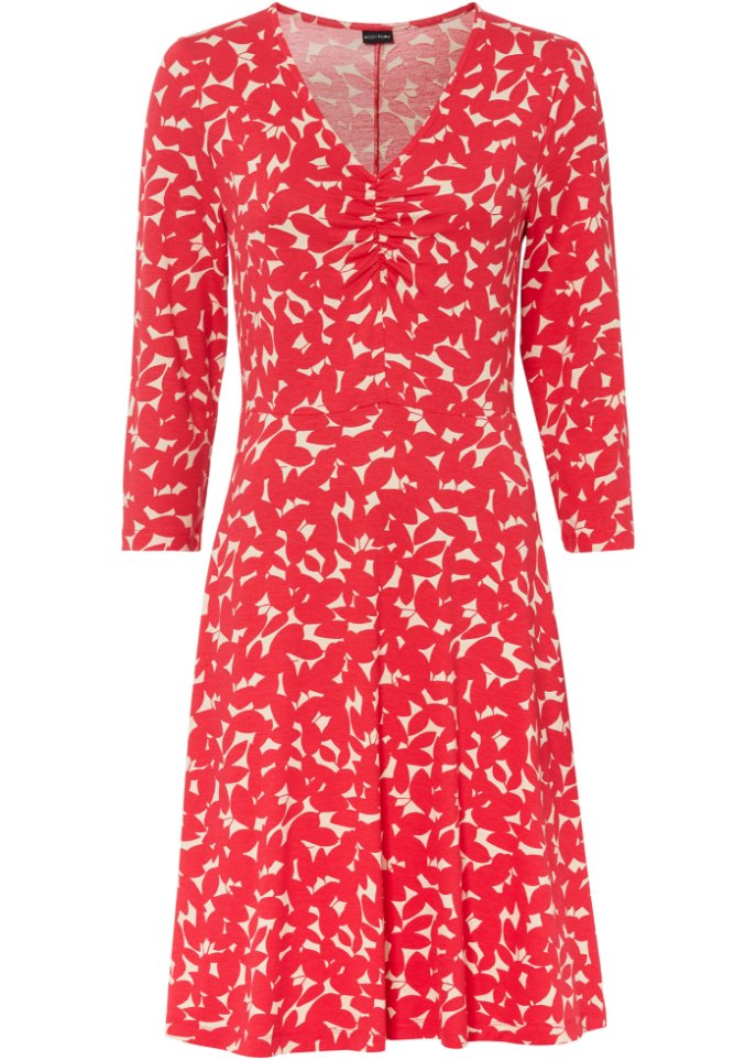 Jerseykleid mit Raffung