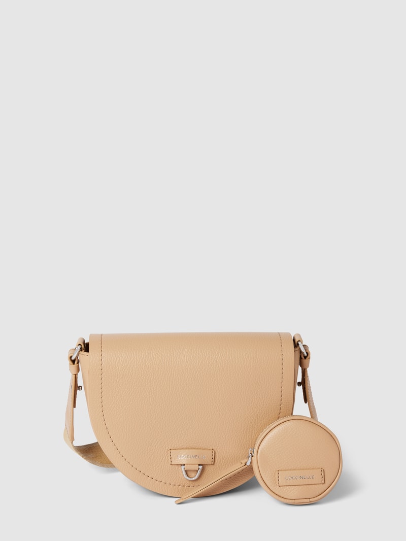 Saddle Bag mit Label-Detail Modell 'BLAIRE' in beige